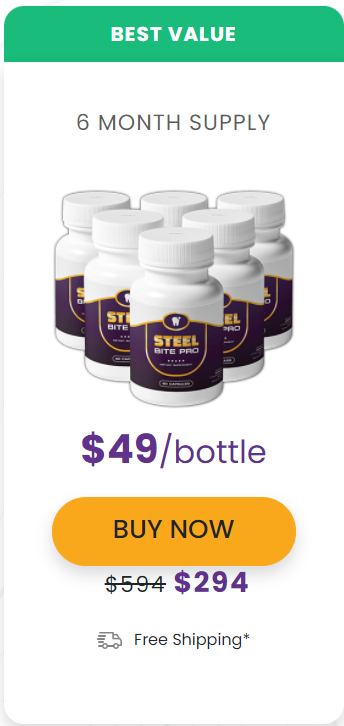 Steel Bite Pro - 6 bottles Best Value